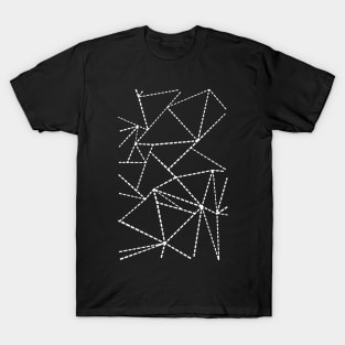 Abstract Dotted Lines Black T-Shirt